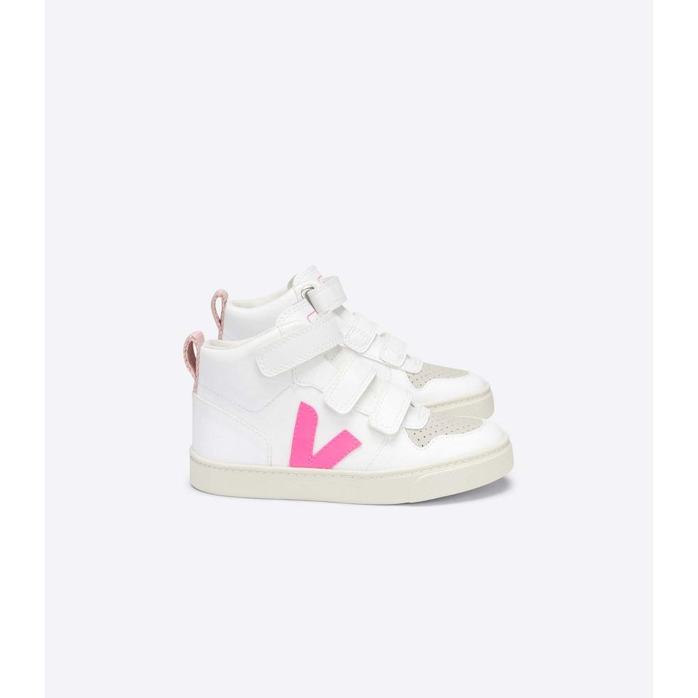 ψηλα παιδικα Veja V-10 MID CWL White/Pink | GR 703SGL